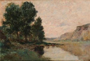 HERMANUS Paul 1859-1911,Bétail dans la rivière,Campo & Campo BE 2020-12-16
