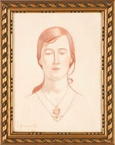 HERMES Erich 1881-1971,Portrait de femme,1929,Cannes encheres, Appay-Debussy FR 2023-12-15