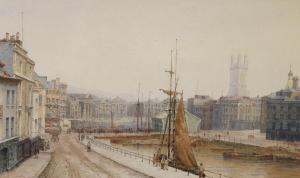 HERN Charles Edward 1848-1894,The Drawbridge, Bristol 1891,Gorringes GB 2023-01-16