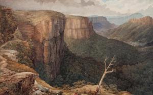 HERN CHARLES EDWARD 1820-1875,The Grose Valley from Govett\’s Leap,1880,Mossgreen AU 2017-06-25