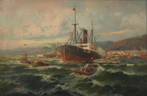 HERNANDEZ MONJO Francisco 1862-1937,Ships in the Harbor,Skinner US 2023-11-02