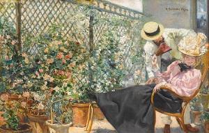 HERNANDEZ NAJERA Miguel 1864-1936,The floral terrace,Bonhams GB 2008-10-29