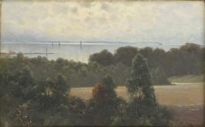 HERNLUND Ferdinand 1838-1902,A view of Denmark across the Øresund from Sweden,Sworders GB 2022-09-27