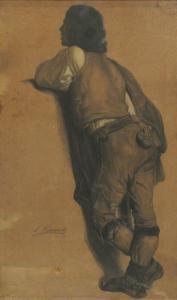 HERODEK A,Young Man Standing - study,1886,Alis Auction RO 2009-05-16