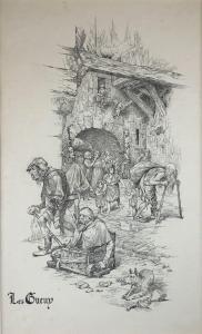 HEROUARD Chéri 1881-1961,Illustrations pour les Balades d,Saint Germain en Laye encheres-F. Laurent 2022-02-26