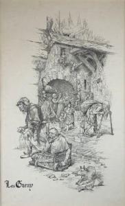 HEROUARD Chéri 1881-1961,Illustrations pour les Balades d,Saint Germain en Laye encheres-F. Laurent 2021-06-26