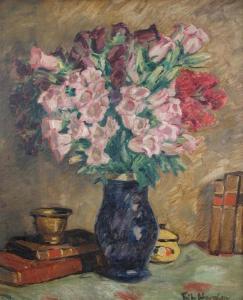 HERPFER Fritz 1883-1936,Still Life of Bell Flowers - Glockenblumen,Cheffins GB 2010-06-09