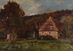 HERPIN Léon Pierre 1841-1880,From an old watermill in the mountains,1875,Bruun Rasmussen 2022-08-08