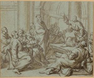 HERREGOUTS Hendrick,Jesus at the age of 12 preaching in the temple,Galerie Koller 2017-03-31
