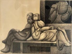 HERRERA José 1943,Deux personnages, étude pour la sculpture,Millon & Associés FR 2023-11-21