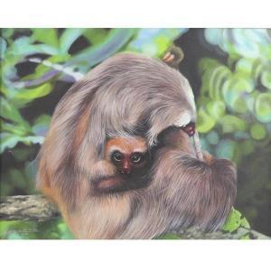 Herrera,mother and baby sloth,2003,Ripley Auctions US 2019-11-16