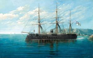 HERRERO EMILIO,Barco en la costa de Málaga,1872,Duran Subastas ES 2019-06-25