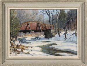 HERRICK Arthur R. 1897-1970,Partridge Brook,1965,Eldred's US 2022-01-27