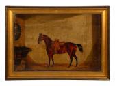 HERRING J H,A Saddled Bay Horse in a Stable,Hindman US 2022-07-15
