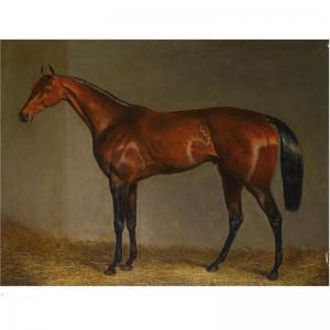 HERRING John Frederick I 1795-1865,A BAY RACEHORSE IN A STABLE,Sotheby's GB 2009-03-25
