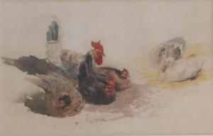 HERRING John Frederick I 1795-1865,CHICKENS AND DUCKS,Lawrences GB 2018-07-06