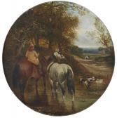 HERRING John Frederick I 1795-1865,Horses and ducks at the watering hole,1856,Bonhams GB 2014-11-05