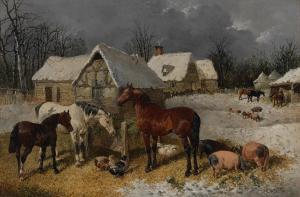 HERRING John Frederick II 1820-1907,Farmyard in winter,Bonhams GB 2024-03-13