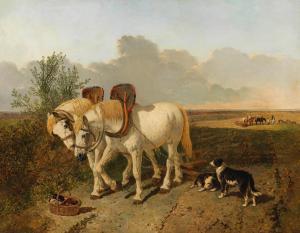 HERRING John Frederick II 1820-1907,Shire horses pulling a plough,Bonhams GB 2024-03-13