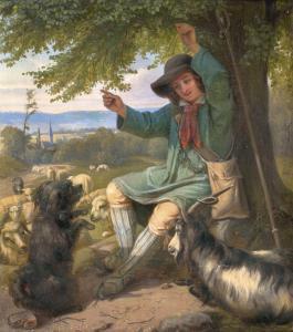 HERRLICH Philipp 1818-1890,The happy Shepherd,Stahl DE 2021-02-26