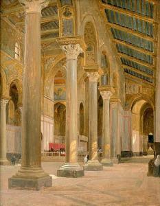 HERRMANN Alexander 1814-1845,Messe in der Kathedrale Santa Maria Nuova in Mon,1840,Galerie Bassenge 2015-05-29