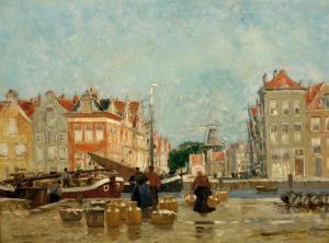 HERRMANN Hans 1858-1942,View of the canals in Amsterdam,1922,Glerum NL 2007-02-12