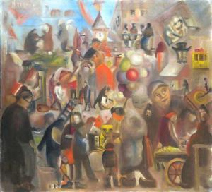 HERRMANN Léo 1853-1927,Karneval in der Stadt,Scheublein Art & Auktionen DE 2021-02-05