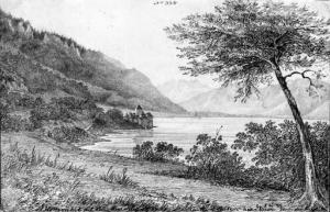 HERSCHEL John,Castle of Chillon, near view, Dent du Midi and upp,1821,Christie's 2001-10-04
