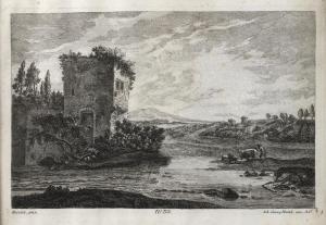 HERTEL Johann Georg 1734-1762,Am Weiher Blick über einen kleinen See auf eine be,Mehlis 2020-08-27