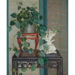 HERTER Adele 1869-1946,Still Life with Philodendrons and Coral,1931,William Doyle US 2015-09-30