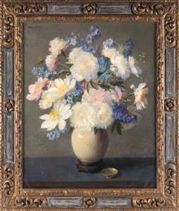 HERTER Albert 1871-1950,Flowers in a White Ginger Jar,Eldred's US 2022-07-26