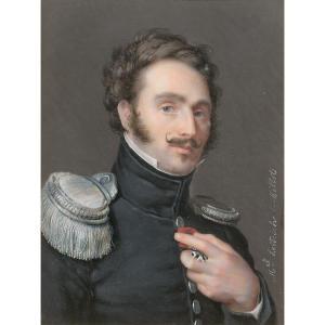 HERTRICH Michel 1811-1880,Portrait d'un capitaine adjudant-major ou adjudant,Tajan FR 2022-03-24