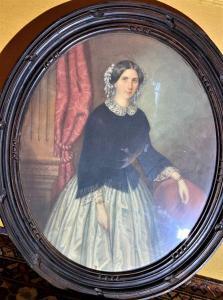 HERTRICH Michel 1811-1880,Portrait de femme en pied dans un intérieur,1856,Art Valorem FR 2022-04-13