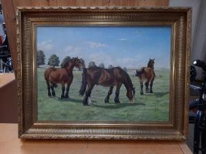 HERTZ Carl 1800-1900,Horses on the field,19th,Bruun Rasmussen DK 2021-08-19