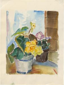 HERTZER Else 1884-1978,Gelbe Blüten,1927,Galerie Bassenge DE 2023-06-10