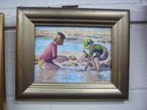 HERVEY Jenny,children playing in shallow sea with spades,Richard Winterton GB 2016-03-09