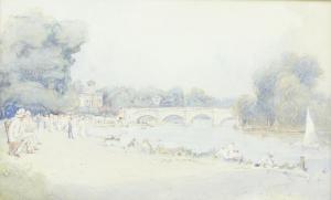 HERVEY Leslie 1800-1900,Thames near Henley,Burstow and Hewett GB 2014-03-26