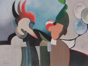HERWIG Ferdinand 1884-1959,abstract figures,1975,Burstow and Hewett GB 2017-11-22