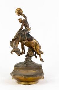 HERZEL Paul 1876-1956,clad figural bucking bronco tray,Clars Auction Gallery US 2022-12-17