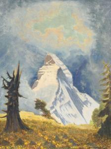 HERZING Hanns 1890-1971,Matterhorn im Neuschnee,1947,Schmidt Kunstauktionen Dresden DE 2021-06-19