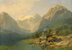 HERZOG Hermann 1832-1932,On Balestrand, Sognefjord, Norway,William Doyle US 2006-11-29