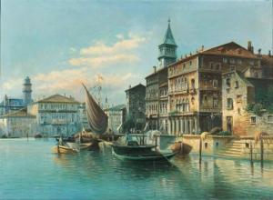 HERZOG L 1840-1870,Canale a Venezia,Christie's GB 1999-11-30