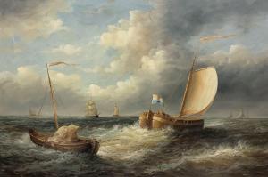 HESS A,Dutch Sailing Ships in Stormy Seas,20th century,Duggleby Stephenson (of York) UK 2022-05-06