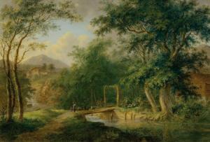 HESS Ludwig 1776-1853,The Rhine bridge in the Medelsertal,1800,Galerie Koller CH 2017-03-29