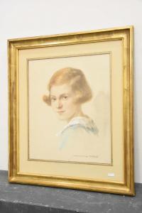 HESS Marcel 1878-1948,Portrait de fillette,Rops BE 2022-02-12