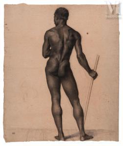 HESSE Alexandre 1806-1879,Académie d\’homme noir,Millon & Associés FR 2022-05-19