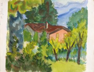 HESSE Hermann 1877-1962,Untitled (House with trees),1932,Palais Dorotheum AT 2023-11-28