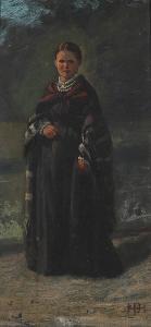 HESSELLUND Hans Andreasen 1851-1907,A standing woman,Bruun Rasmussen DK 2024-01-01