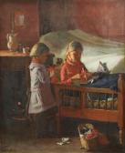 HESSELLUND Hans Andreasen 1851-1907,Opening the presents,1884,Gorringes GB 2014-05-14
