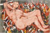 HESSING Gustav 1909-1981,Lying nude,1950-1952,im Kinsky Auktionshaus AT 2021-12-14